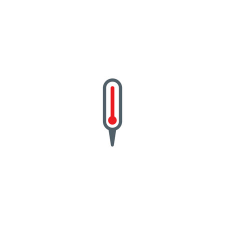 Simple Thermometer Icon Medical Style isolated with white background.のイラスト素材