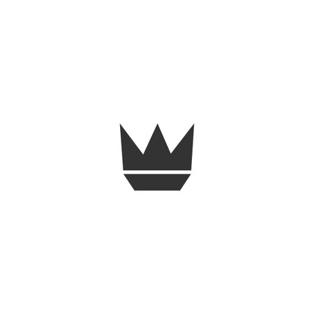 Simple Letter W Crown Minimal Icon Design with White Background.のイラスト素材