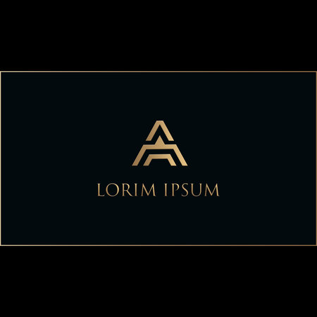 Letters AA icon business, corporate sign with variation three colors designs for alphabetical marriage name, brand name, initial couple, font letter symbolicのイラスト素材