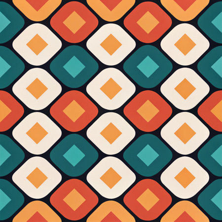 Seamless geometric pattern with rhombuses. Vector illustration.の素材