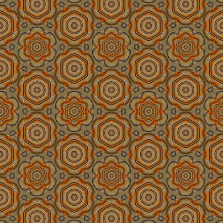 Seamless background pattern. Abstract kaleidoscope fabric design texture