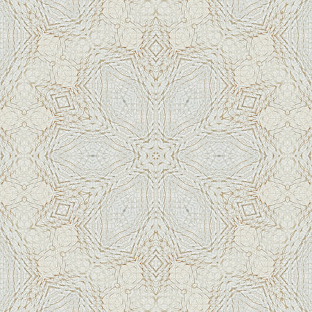 Seamless texture of beige lace with embossed patternの写真素材