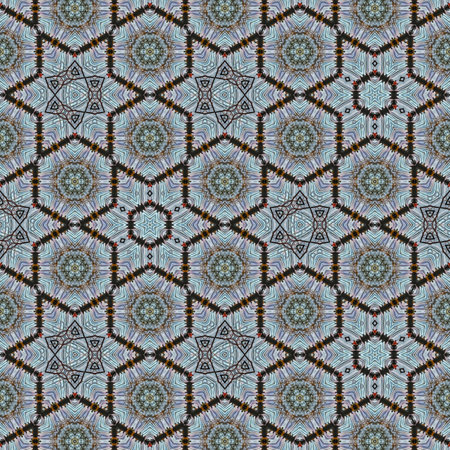 Seamless background pattern. Abstract symmetrical pattern with symmetrical elements.