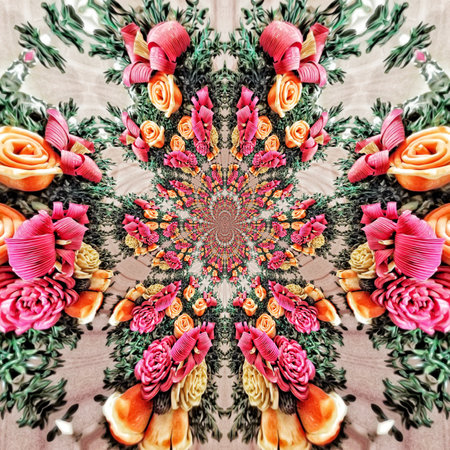 Kaleidoscope of color with beautiful ornamental - Thorough background summary - seamlessの写真素材