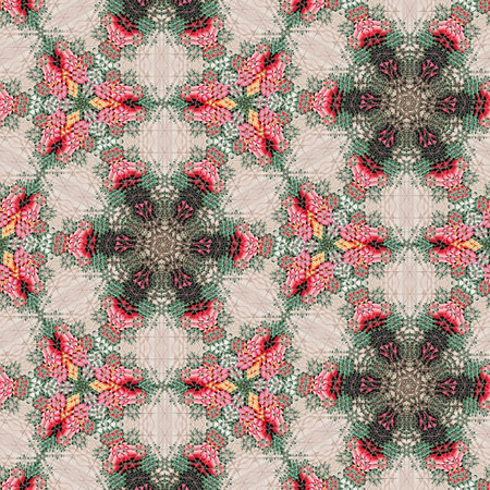 Seamless kaleidoscope pattern, endless texture for wallpaper.