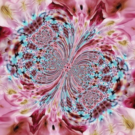 Abstract fractal. Fractal art background for creative design. Decoration for wallpaper, desktop, poster, cover booklet. Print for clothes, t-shirt. Creative illustration for designの写真素材