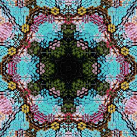 Kaleidoscope of color with beautiful ornamental - Thorough background summary - seamless
