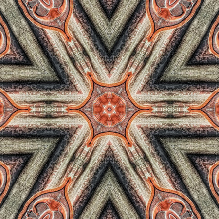 Kaleidoscope of color with beautiful ornamental - Thorough background summary - seamlessの写真素材