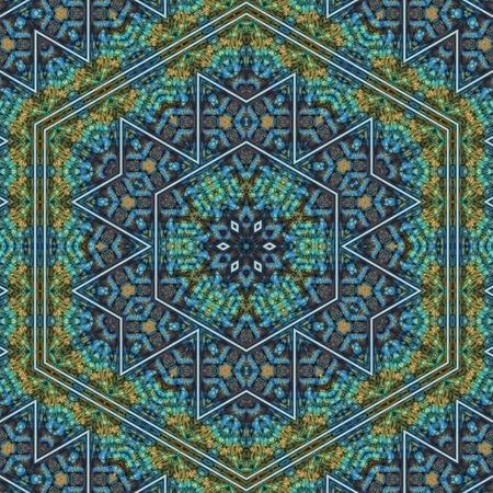 Kaleidoscope of color with beautiful ornamental. Seamless pattern.