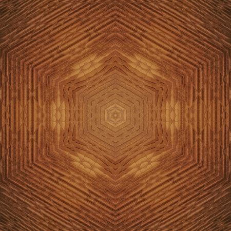 brown color drawing in kaleidoscope pattern - brown color drawing in kaleidoscope pattern for backgroundの写真素材