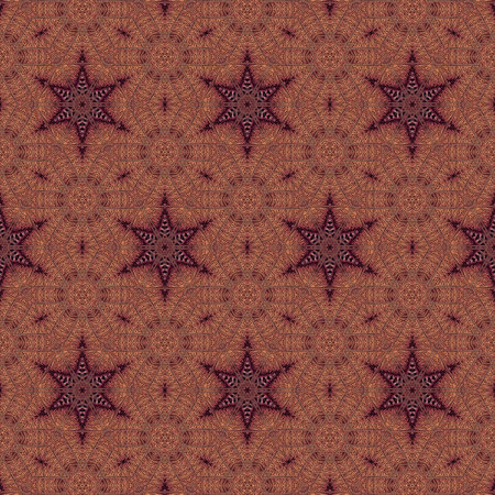 Seamless background pattern. Abstract kaleidoscope fabric design texture