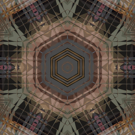 Kaleidoscopic ornamental pattern. Seamless texture.の写真素材