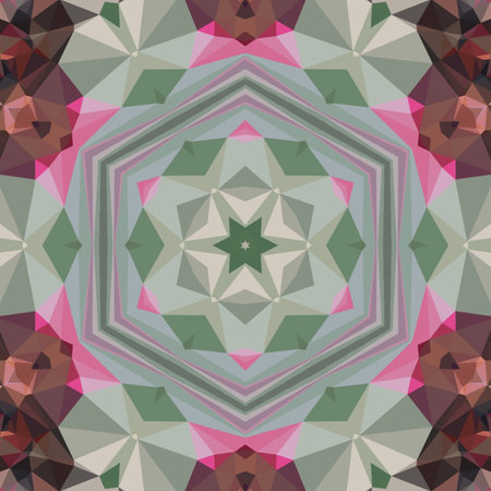 Geometric kaleidoscope pattern. Seamless texture, background.