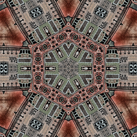Kaleidoscope of color with beautiful ornamental - Thorough background summary - seamless