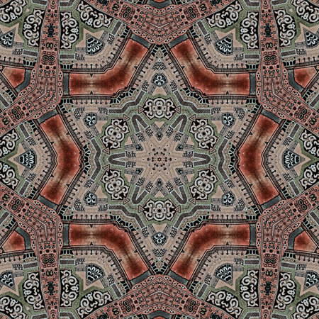 Kaleidoscope of color with beautiful ornamental - seamless background