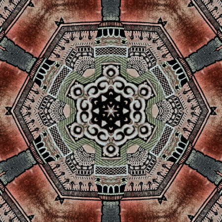 Kaleidoscope of color with beautiful ornamental - Thorough background summary - seamless