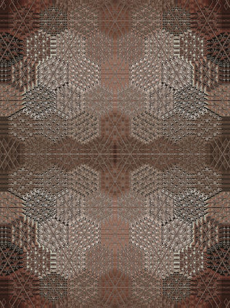 Seamless abstract pattern, symmetrical and intricate in brown tones
