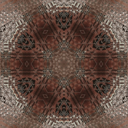 Kaleidoscope of color with beautiful ornamental - Thorough background summary - seamlessの写真素材