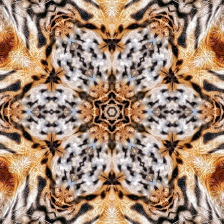 Kaleidoscope of color with beautiful ornamental - Thorough background summary - seamless