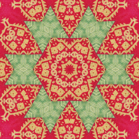 Abstract kaleidoscope background. Beautiful kaleidoscope seamless pattern. Seamless kaleidoscope...