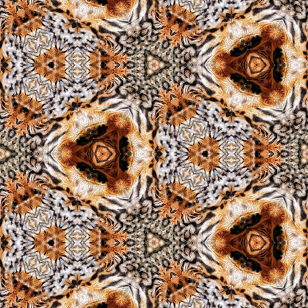Kaleidoscope of color with beautiful ornamental - seamless background