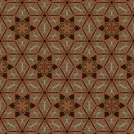 Seamless pattern made from a kaleidoscope of brown color