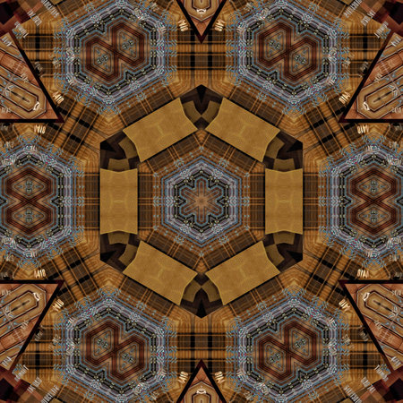 Kaleidoscopic wallpaper tiles. Seamless texture or background