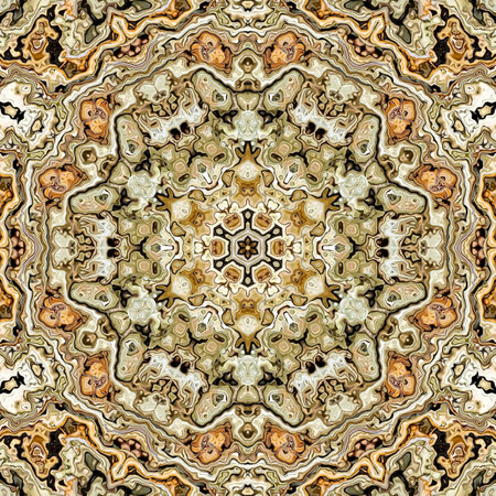 Kaleidoscopic ornamental background. Seamless pattern.