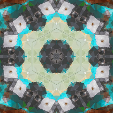 Kaleidoscope of color with beautiful ornamental - Thorough background summary - seamless
