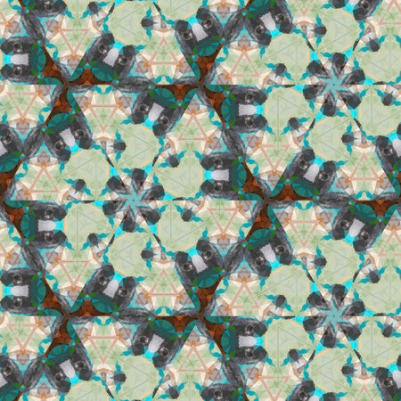 Seamless kaleidoscope pattern. Seamless texture. For eg fabric, wallpaper, wall decorations.