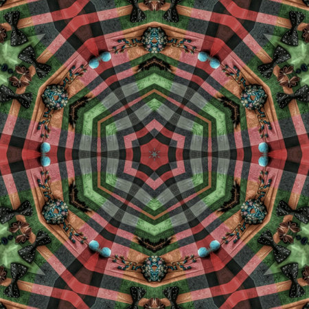 Kaleidoscope of color with beautiful ornamental - Thorough background summary - seamlessの写真素材