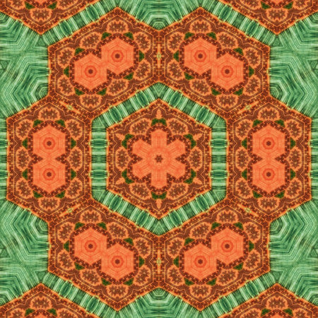 Seamless kaleidoscope pattern, endless texture for wallpaper.