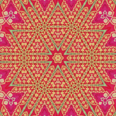 Seamless pattern in the form of a kaleidoscope. For eg fabric, wallpaper, wall decorations.