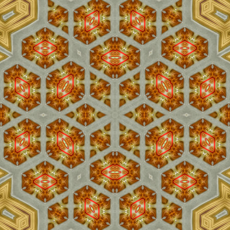 Seamless kaleidoscope pattern, endless texture for wallpaper.