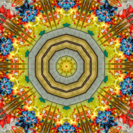 Kaleidoscope of color with beautiful ornamental - Thorough background summary - seamless