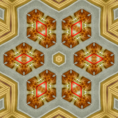 Kaleidoscopic wallpaper tiles. Seamless texture or background