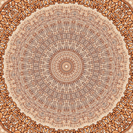 Abstract background with a circular pattern in the form of a kaleidoscope.の写真素材