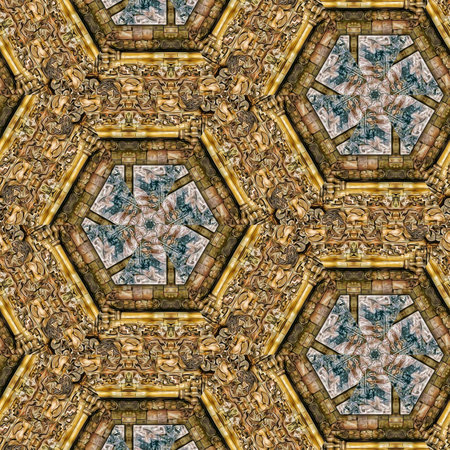 Kaleidoscope of color with beautiful ornamental - Thorough background summary - seamless