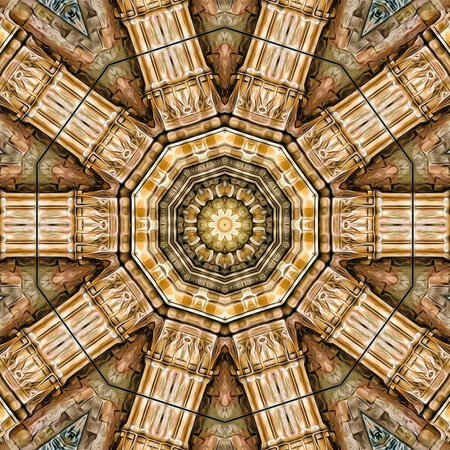 Kaleidoscope of color with beautiful ornamental - Thorough background summary - seamless