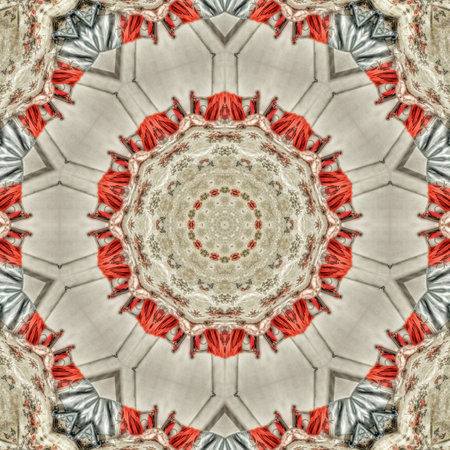 Kaleidoscope of color with beautiful ornamental - Thorough background summary - seamlessの写真素材