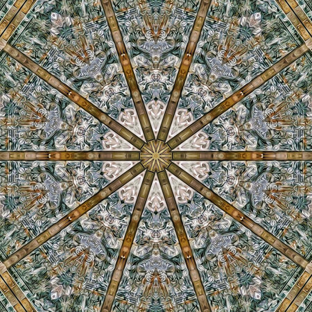 Kaleidoscope of color with beautiful ornamental - Oriental round pattern