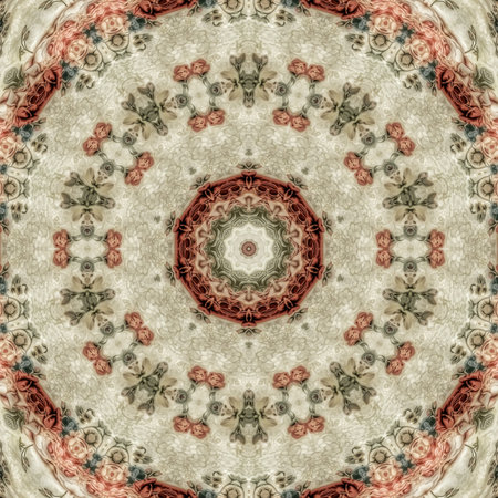 Kaleidoscopic wallpaper tiles. Seamless texture or backgroundの写真素材