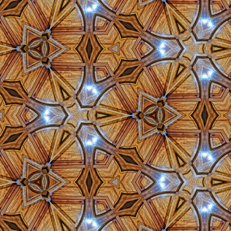 Seamless kaleidoscope pattern. symmetrical kaleidoscope pattern for backgroundの写真素材