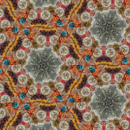 Kaleidoscope of color with beautiful ornamental - Thorough background summary - seamless