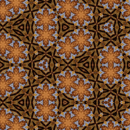 Kaleidoscopic ornamental floral seamless texture or background. Mandala style