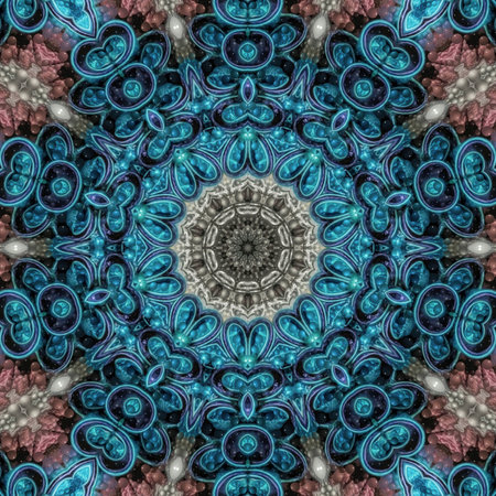 Kaleidoscope of color with beautiful ornamental - Thorough background summary - seamless