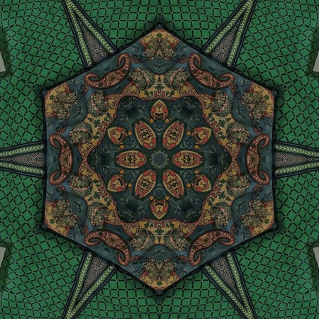 Kaleidoscope of color with beautiful ornamental - Thorough background summary - seamless