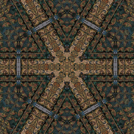 Kaleidoscope of color with beautiful ornamental - Thorough background summary - seamless