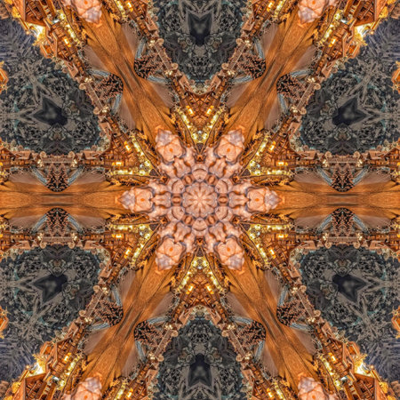 Kaleidoscope of color with beautiful ornamental - Thorough background summary - seamless