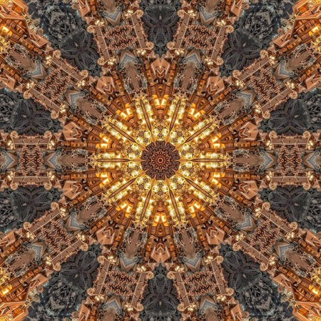 Kaleidoscope of color with beautiful ornamental - Thorough background summary - seamlessの写真素材